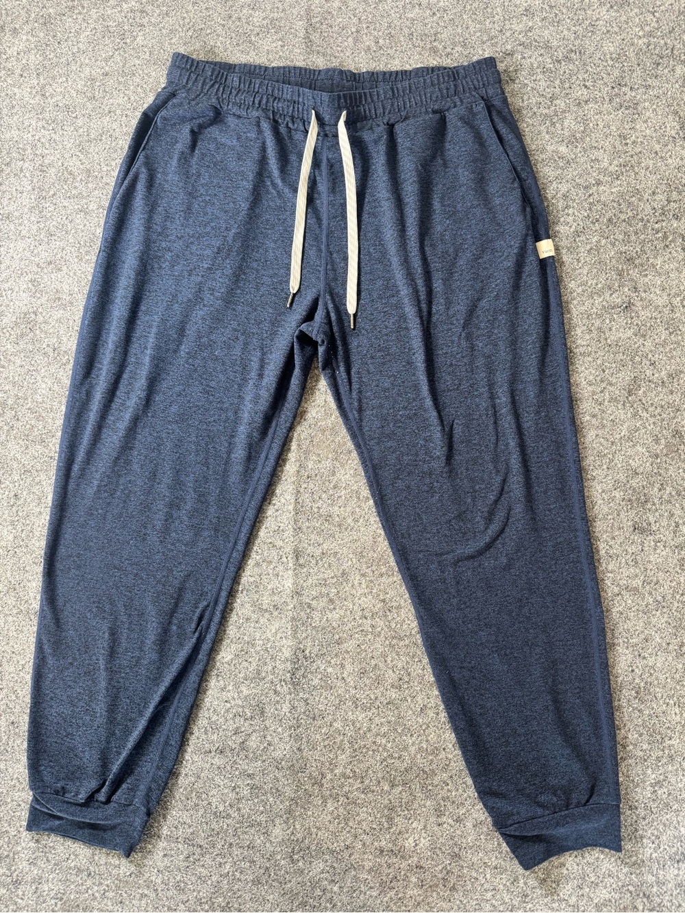 Vuori Mens Large Heather Navy Soft Jogger Drawstring Lounge Pants L